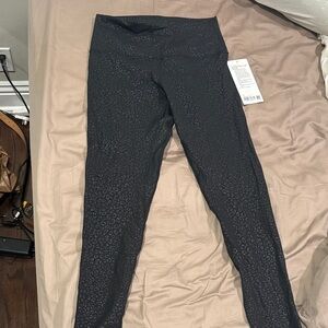 lululemon athletica Black Subtle Leopard Print Leggings